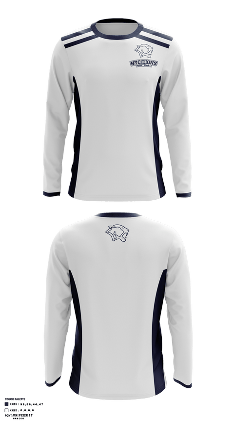 Long Sleeve Performance Shirt, NYC Lions Football, Football, Teamtime, Team time, sublimation, custom sports apparel, team uniforms, spirit wear, spiritwear, sports uniforms, custom shirts, team store, custom team store, fundraiser sports, apparel fundraiser