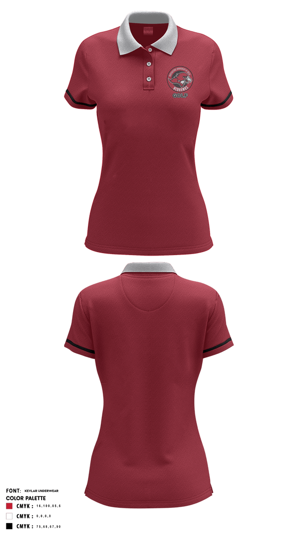 Women's Short Sleeve Performance Polo, Benedictine University Mesa Golf, Golf, Teamtime, Team time, sublimation, custom sports apparel, team uniforms, spirit wear, spiritwear, sports uniforms, custom shirts, team store, custom team store, fundraiser sports, apparel fundraiser