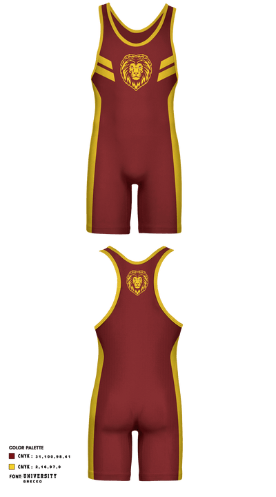 Mira Monte High School Wrestling 36409172 Wrestling Singlet - 1