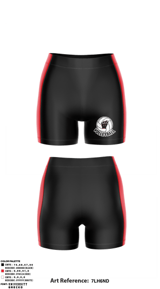 Women's Compression Shorts, Weaver Bearcats, Women's Volleyball, Teamtime, Team time, sublimation, custom sports apparel, team uniforms, spirit wear, spiritwear, sports uniforms, custom shirts, team store, custom team store, fundraiser sports, apparel fundraiser