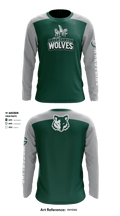 Green Canyon High School Wrestling 54384005 Long Sleeve Performance Shirt - 1