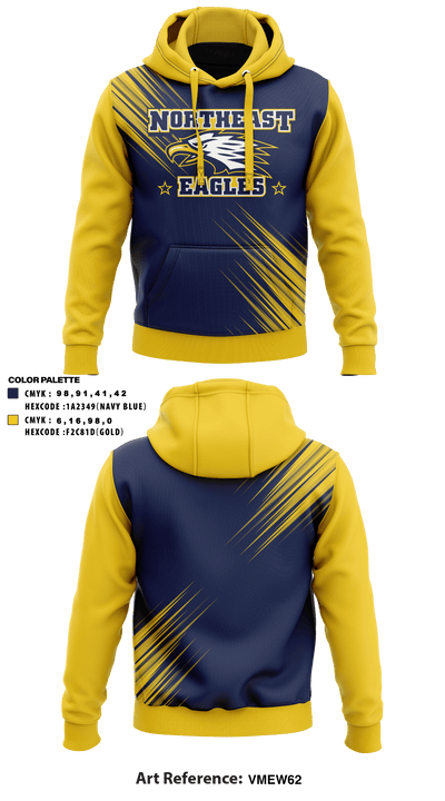 Northeast High School Softball 87787216 Hoodie - 1