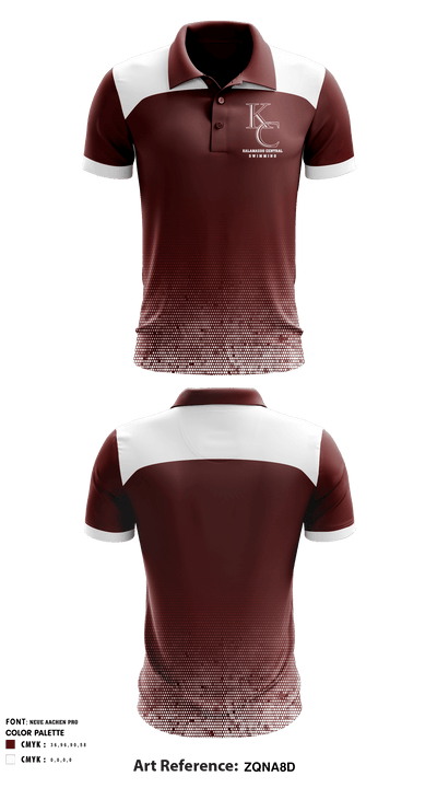 Kalamazoo Central High School Swimming 2303509 Short Sleeve Performance Polo - 1