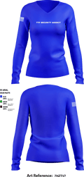 TTP Security Agency 5423198 Women's Long Sleeve V-neck Shirt - 1