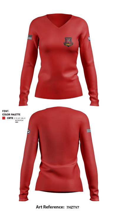 132 Fighter Wing 27146548 Women's Long Sleeve V-neck Shirt - 1