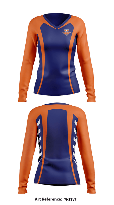 Hoffman Estates Soccer 37935741 Women's Long Sleeve V-neck Shirt - 2