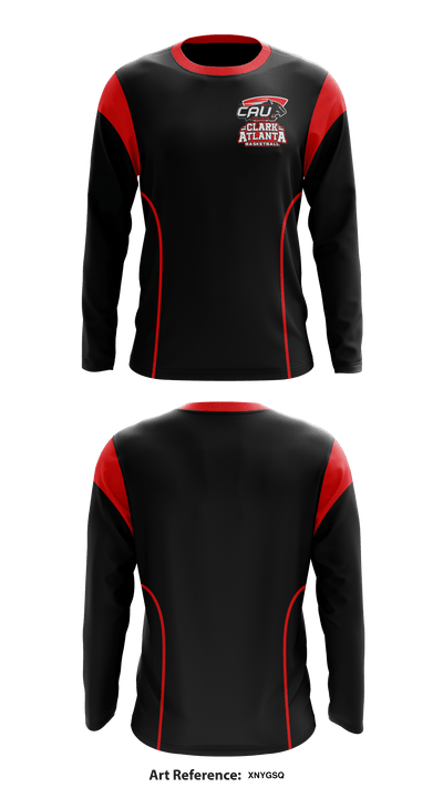 Clark Atlanta University Basketball 73272804 Long Sleeve Shooting Shirt - 1