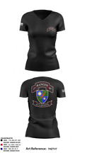 2nd Ranger Battalion 70049329 Women's Short Sleeve V-neck Shirt - 1