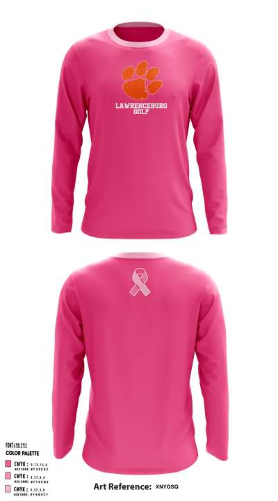 Lawrenceburg High School Golf 72876486 Long Sleeve Performance Shirt - 2