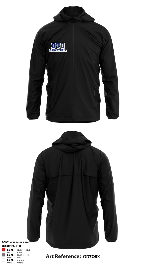 Windbreaker, DTG Spring Basketball, Men's Basketball, Teamtime, Team time, sublimation, custom sports apparel, team uniforms, spirit wear, spiritwear, sports uniforms, custom shirts, team store, custom team store, fundraiser sports, apparel fundraiser
