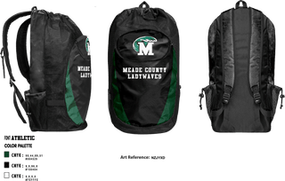 Gear Bag, Meade County Ladywaves, Women's Volleyball, Teamtime, Team time, sublimation, custom sports apparel, team uniforms, spirit wear, spiritwear, sports uniforms, custom shirts, team store, custom team store, fundraiser sports, apparel fundraiser