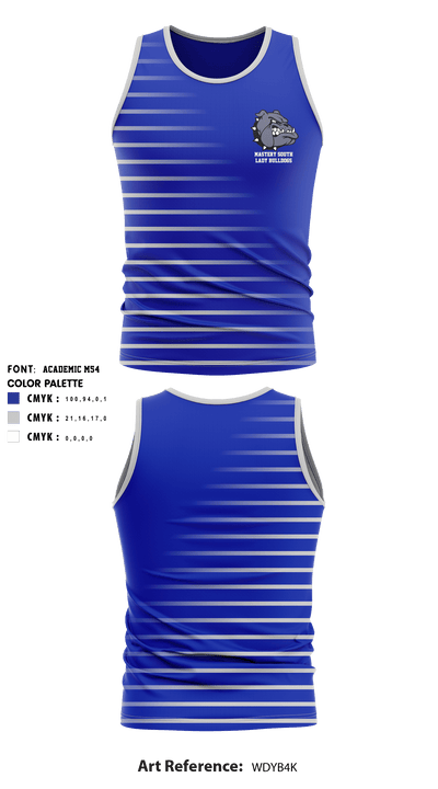 Mastery South Lady Bulldogs 88871826 Cross Country Singlet - 1