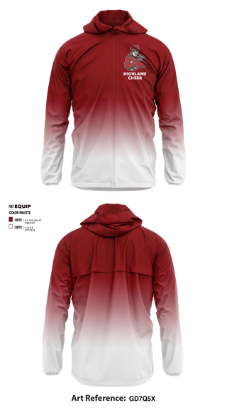 Windbreaker, Highland High School Cheer, , Teamtime, Team time, sublimation, custom sports apparel, team uniforms, spirit wear, spiritwear, sports uniforms, custom shirts, team store, custom team store, fundraiser sports, apparel fundraiser