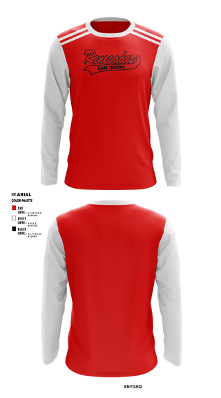Long Sleeve Performance Shirt, San Diego Renegades, Spirit Store, Teamtime, Team time, sublimation, custom sports apparel, team uniforms, spirit wear, spiritwear, sports uniforms, custom shirts, team store, custom team store, fundraiser sports, apparel fundraiser