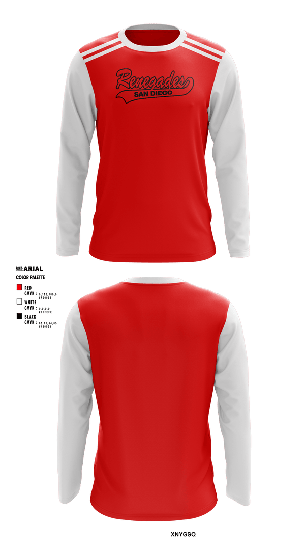 Long Sleeve Performance Shirt, San Diego Renegades, Spirit Store, Teamtime, Team time, sublimation, custom sports apparel, team uniforms, spirit wear, spiritwear, sports uniforms, custom shirts, team store, custom team store, fundraiser sports, apparel fundraiser