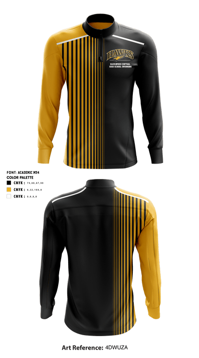 Hazelwood Central High School Swimming 28111002 Quarter Zip Jacket - 1