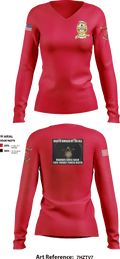 1st Battalion 5th Marines , Grim Reapers 61924302 Women's Long Sleeve V-neck Shirt - 2