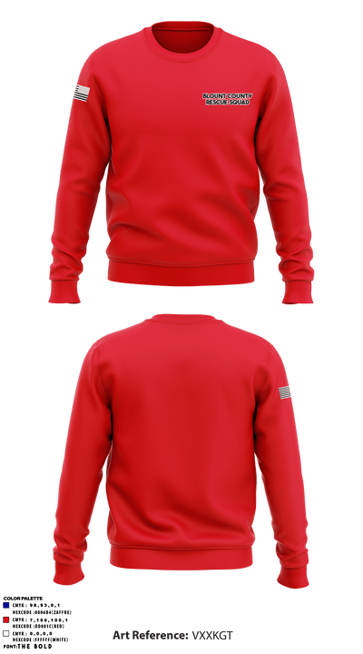 Blount County Rescue Squad 66497611 Crew Neck Sweatshirt - 2