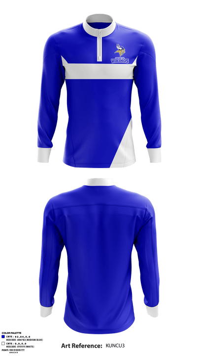Geneva Vikings 72338593 Quarter Zip Jacket - 1