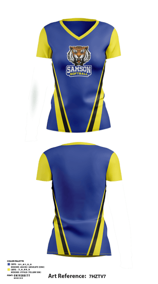 Women's Short Sleeve Vneck Shirt, Samson High School Softball, Softball, Teamtime, Team time, sublimation, custom sports apparel, team uniforms, spirit wear, spiritwear, sports uniforms, custom shirts, team store, custom team store, fundraiser sports, apparel fundraiser