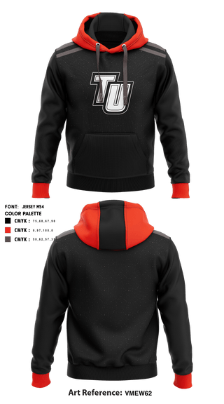 Hoodie, TU, Women's Volleyball, Teamtime, Team time, sublimation, custom sports apparel, team uniforms, spirit wear, spiritwear, sports uniforms, custom shirts, team store, custom team store, fundraiser sports, apparel fundraiser