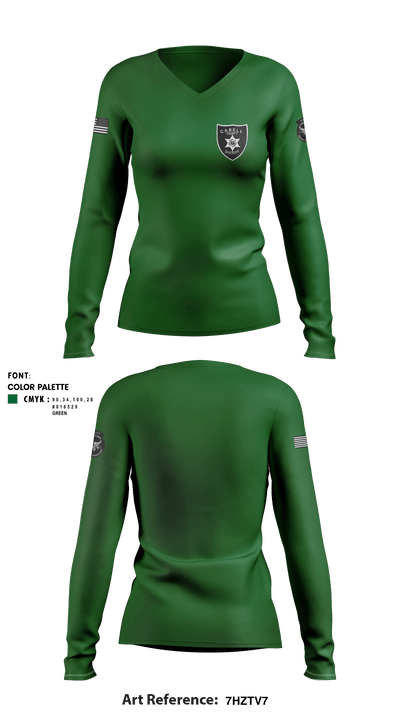 Cabell County Special Operations 13615522 Women's Long Sleeve V-neck Shirt - 1