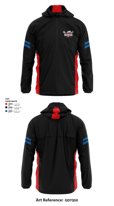 Santa Cruz Warriors Lacrosse 37057735 Windbreaker - 2