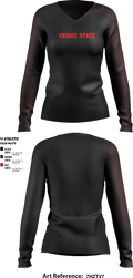 Unique Space 65520288 Women's Long Sleeve V-neck Shirt - 1
