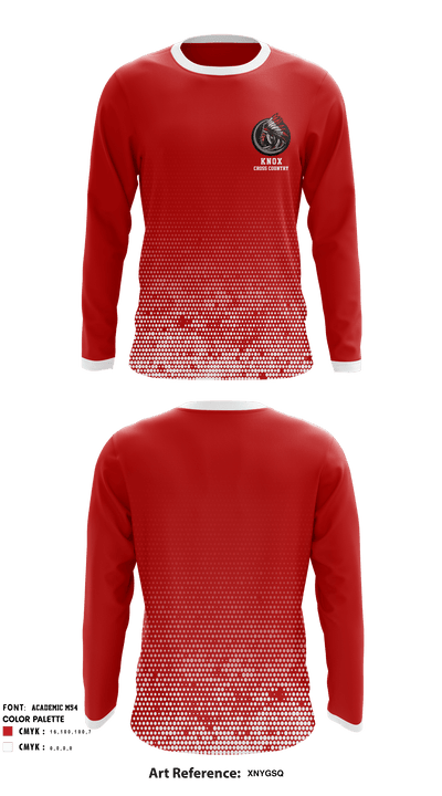 Knox High School Cross Country 26662146 Long Sleeve Performance Shirt - 1