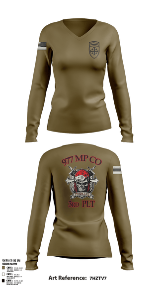 Women's Long Sleeve Vneck Shirt, , Army, Teamtime, Team time, sublimation, custom sports apparel, team uniforms, spirit wear, spiritwear, sports uniforms, custom shirts, team store, custom team store, fundraiser sports, apparel fundraiser