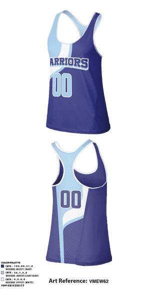 Women's Track Singlet, WARRIORS, Track & Field, Teamtime, Team time, sublimation, custom sports apparel, team uniforms, spirit wear, spiritwear, sports uniforms, custom shirts, team store, custom team store, fundraiser sports, apparel fundraiser