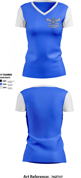 Women's Short Sleeve Vneck Shirt, Pleasant Grove High School Lacrosse, Women's Lacrosse, Teamtime, Team time, sublimation, custom sports apparel, team uniforms, spirit wear, spiritwear, sports uniforms, custom shirts, team store, custom team store, fundraiser sports, apparel fundraiser