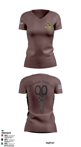 Women's Short Sleeve Vneck Shirt, , National Guard, Teamtime, Team time, sublimation, custom sports apparel, team uniforms, spirit wear, spiritwear, sports uniforms, custom shirts, team store, custom team store, fundraiser sports, apparel fundraiser