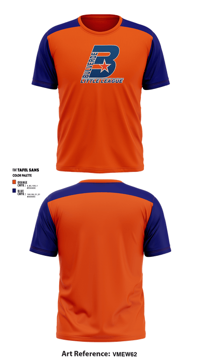 Bulverde Little League 54974277 Short Sleeve Performance Shirt - 1