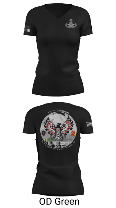 707th OD CO (EOD) 59109694 Women's Short Sleeve V-neck Shirt - 10