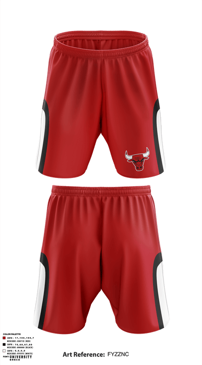 North Texas Bulls Basketball 827750 Mens Basketball Shorts - 2