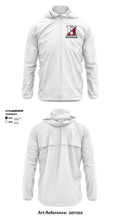Hingham High School 58951537 Windbreaker - 3