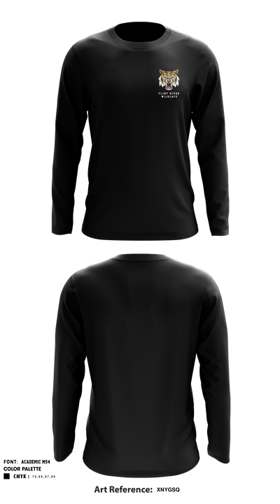 Flint River Wildcats 89708020 Long Sleeve Performance Shirt - 1