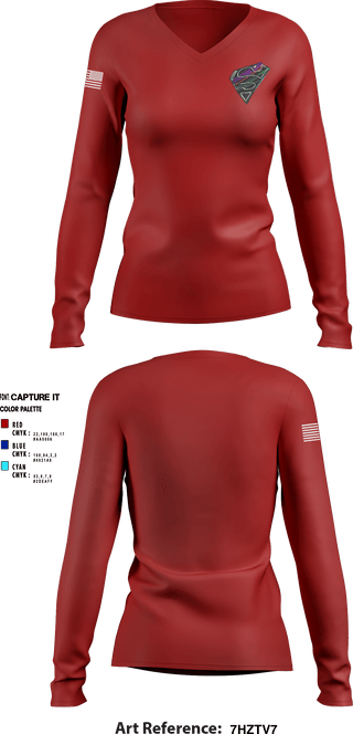 Women's Long Sleeve Vneck Shirt, , Army, Teamtime, Team time, sublimation, custom sports apparel, team uniforms, spirit wear, spiritwear, sports uniforms, custom shirts, team store, custom team store, fundraiser sports, apparel fundraiser