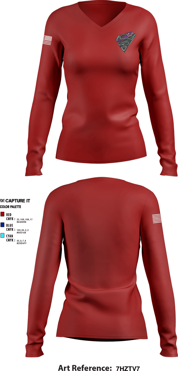 Women's Long Sleeve Vneck Shirt, , Army, Teamtime, Team time, sublimation, custom sports apparel, team uniforms, spirit wear, spiritwear, sports uniforms, custom shirts, team store, custom team store, fundraiser sports, apparel fundraiser