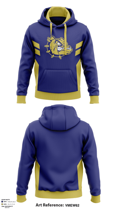 C D Hylton High School Wrestling 90168065 Hoodie - 1