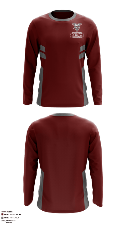 William M Raines High School Wrestling 45610969 Long Sleeve Performance Shirt - 1