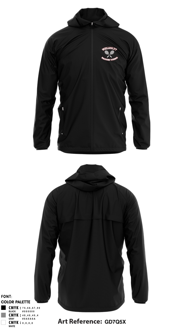 Windbreaker, Girls Wellsesley Tennis, Tennis, Teamtime, Team time, sublimation, custom sports apparel, team uniforms, spirit wear, spiritwear, sports uniforms, custom shirts, team store, custom team store, fundraiser sports, apparel fundraiser