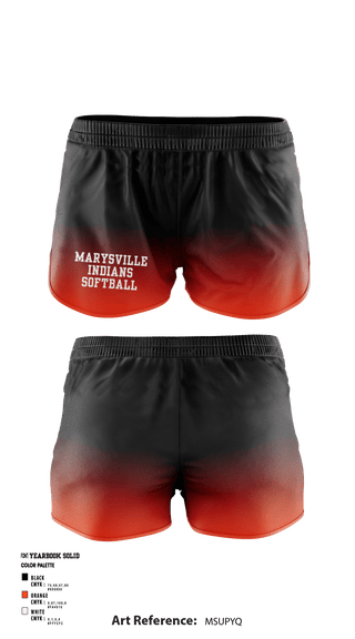 Women's Shorts, Marysville indians, Softball, Teamtime, Team time, sublimation, custom sports apparel, team uniforms, spirit wear, spiritwear, sports uniforms, custom shirts, team store, custom team store, fundraiser sports, apparel fundraiser