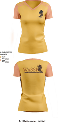 Wyoming Association of Secondary School Principals 79829296 Women's Short Sleeve V-neck Shirt - 3