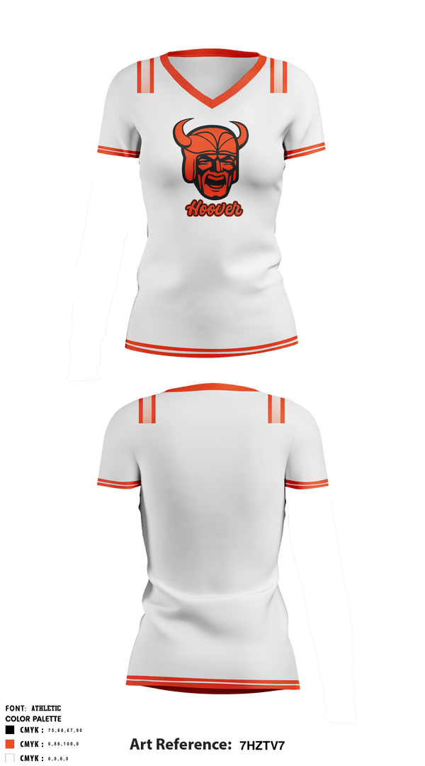 Women's Short Sleeve Vneck Shirt, North canton Hoover Vikings baseball, Baseball, Teamtime, Team time, sublimation, custom sports apparel, team uniforms, spirit wear, spiritwear, sports uniforms, custom shirts, team store, custom team store, fundraiser sports, apparel fundraiser
