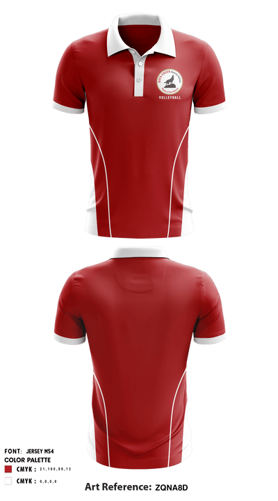 Days Creek Middle School Volleyball 3108474 Short Sleeve Performance Polo - 1
