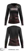 Bluefield High School Volleyball 45462865 Women's Long Sleeve V-neck Shirt - 2