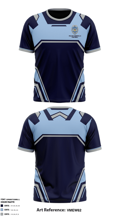 Police-Sandhills Football 67415575 Short Sleeve Performance Shirt - 3