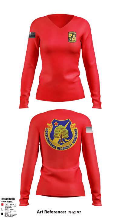 Liberty Battalion 46524201 Women's Long Sleeve V-neck Shirt - 1